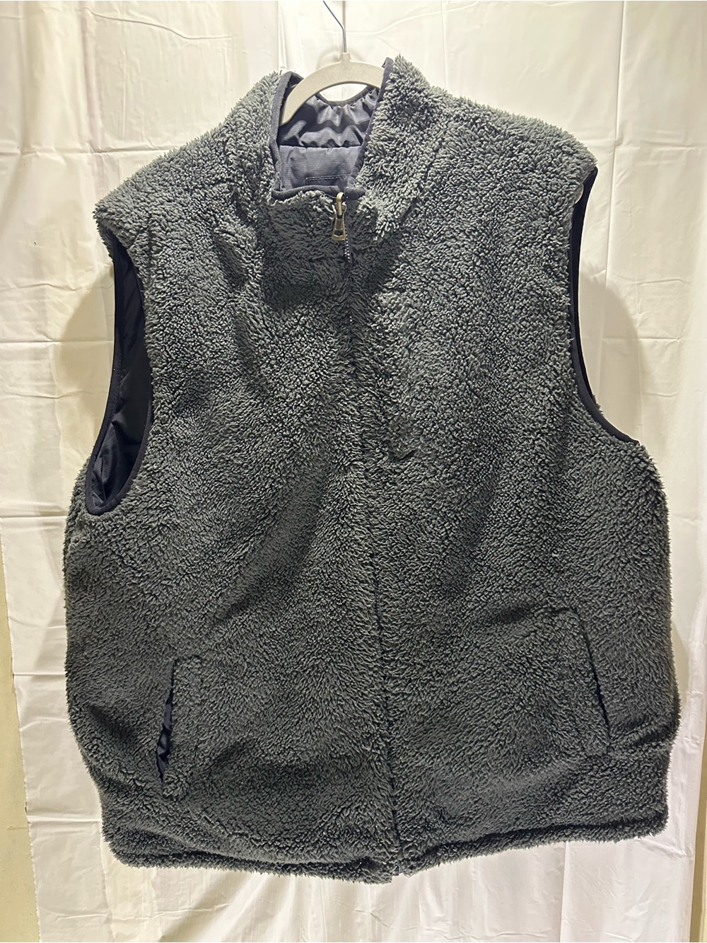 Reversible Weatherproof Vintage Vest Fleece Puffer Pockets Full Zip XXL